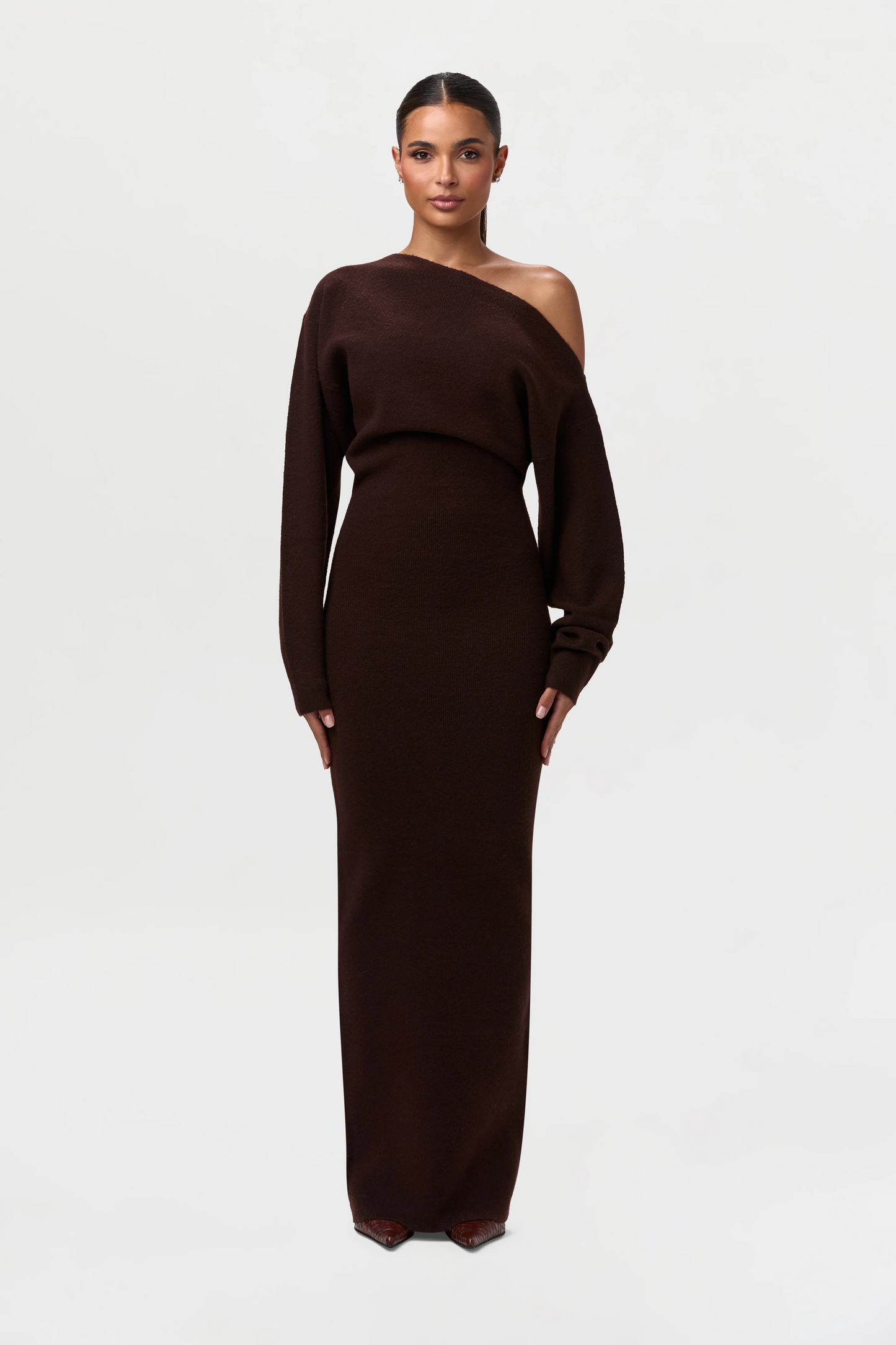 Knit Off-Shoulder Maxi