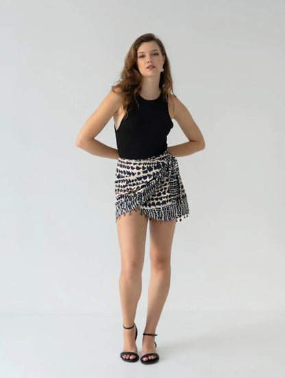 Falda Estampada Catarina con Lazo