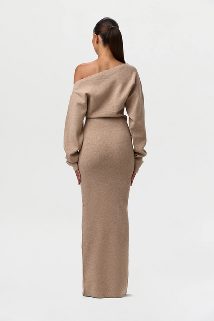 Knit Off-Shoulder Maxi