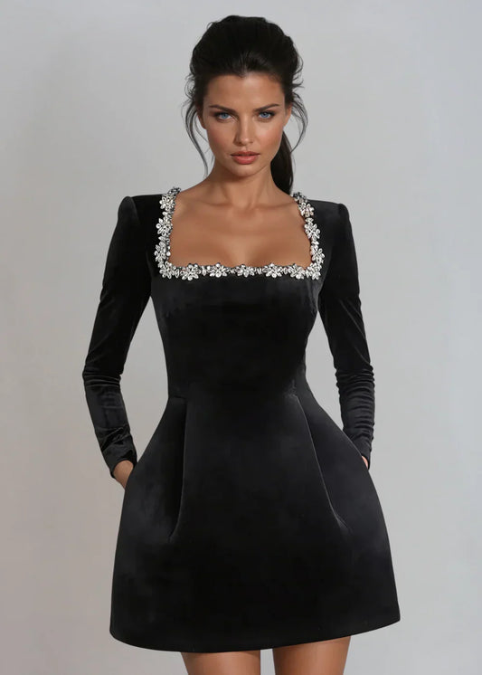 Fiona | Elegant Velvet Dress