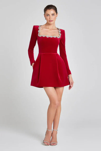 Fiona | Elegant Velvet Dress