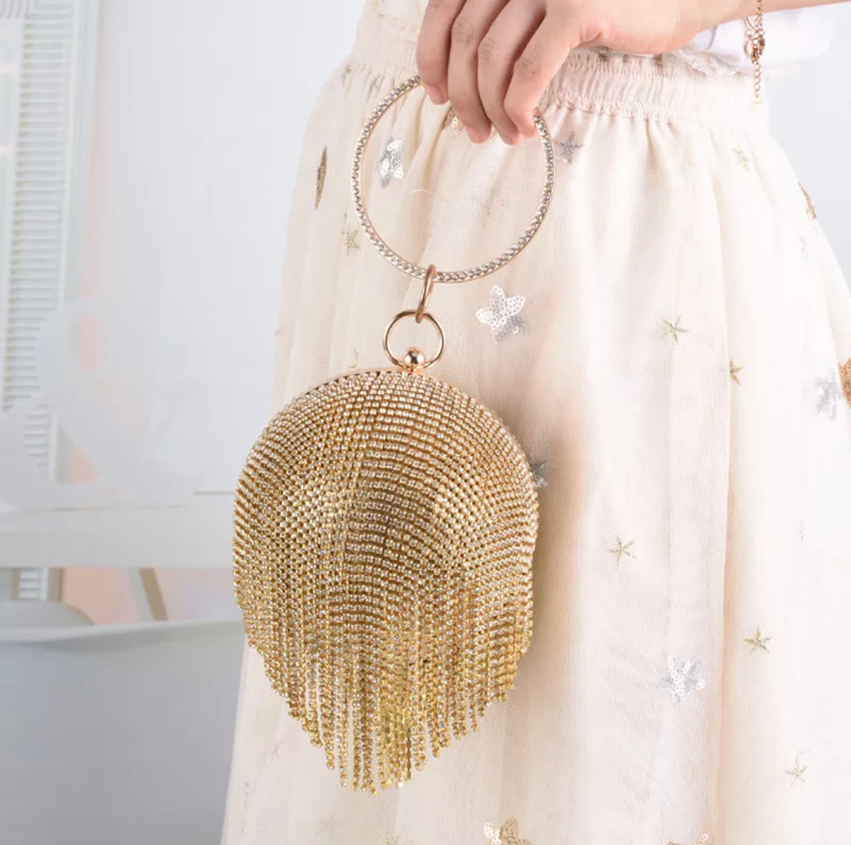 Bolso Clutch Franja