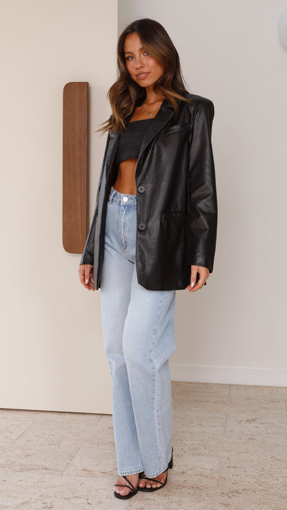 Blazer de cuero Anira - En invierno