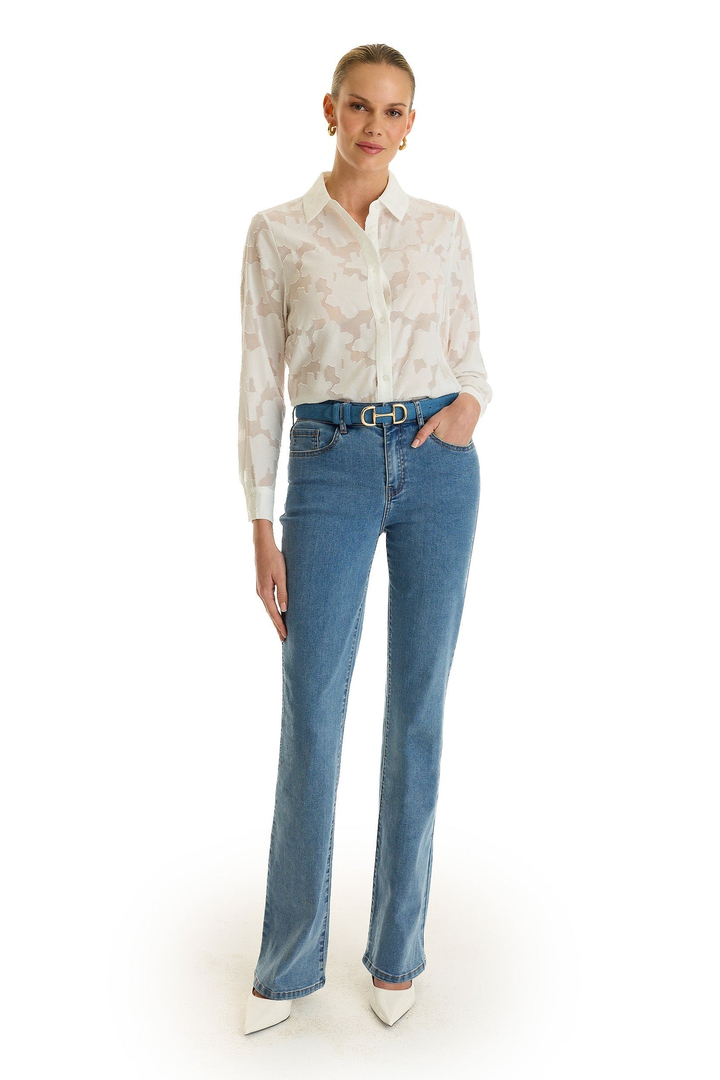 Stelle Button Up - White