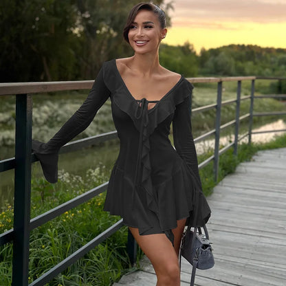 Vestido Plissado Fino Ajuste