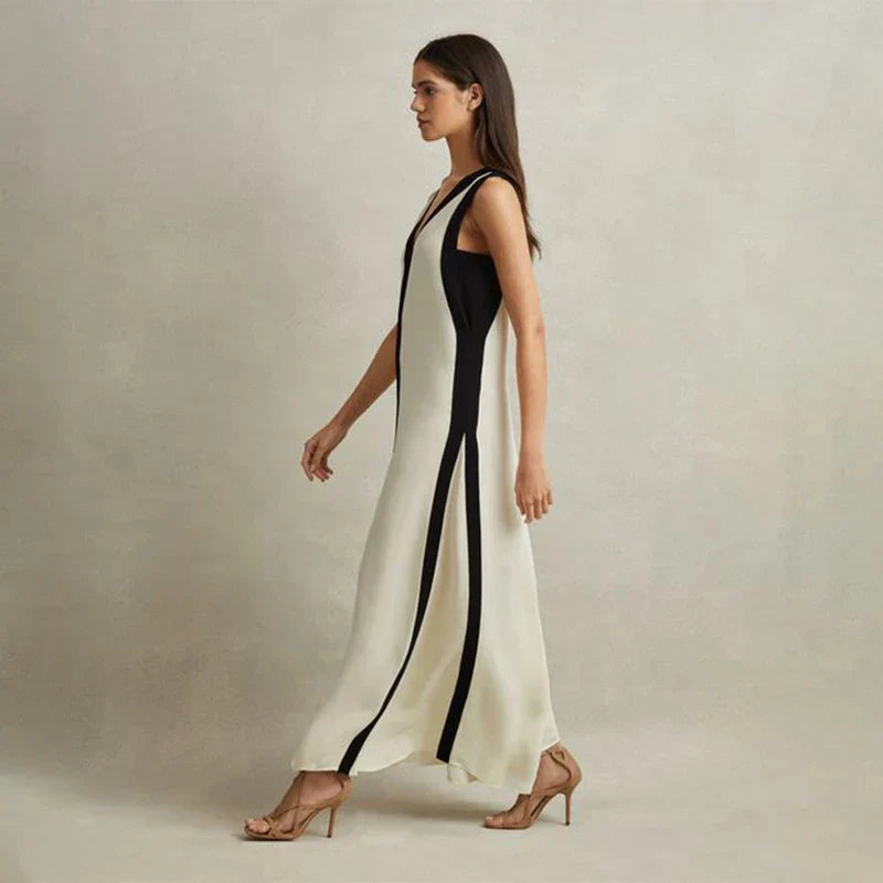 Vestido Maxi Black White