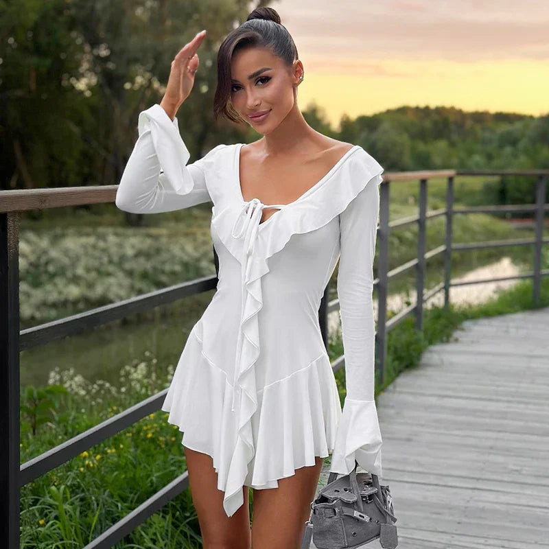 Vestido Plissado Fino Ajuste