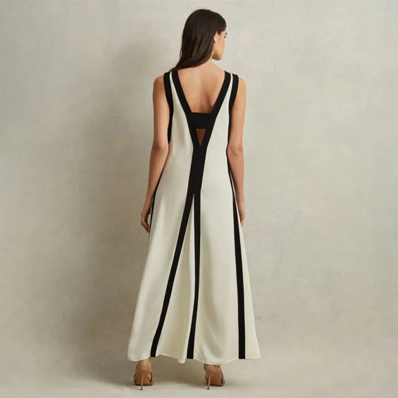 Vestido Maxi Black White