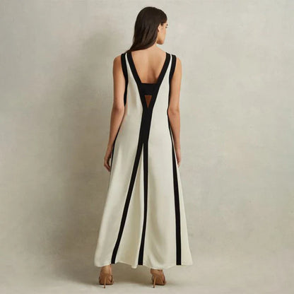 Vestido Maxi Black White