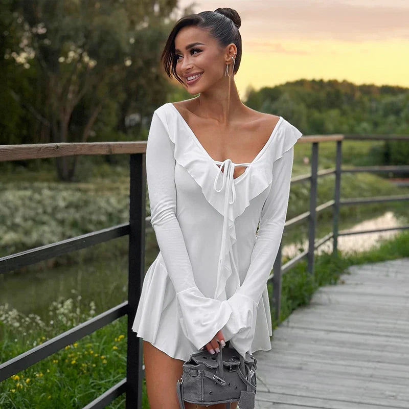 Vestido Plissado Fino Ajuste
