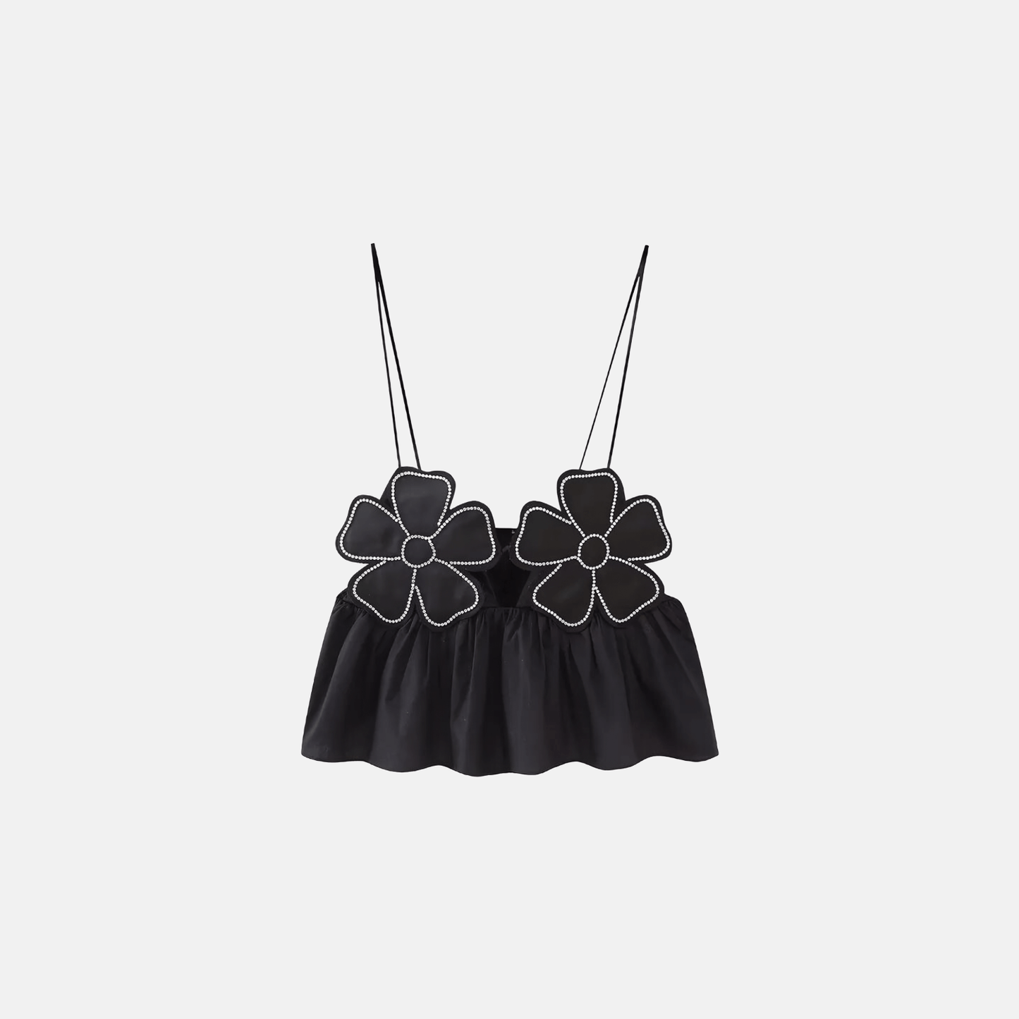 Cropped Lotus Black