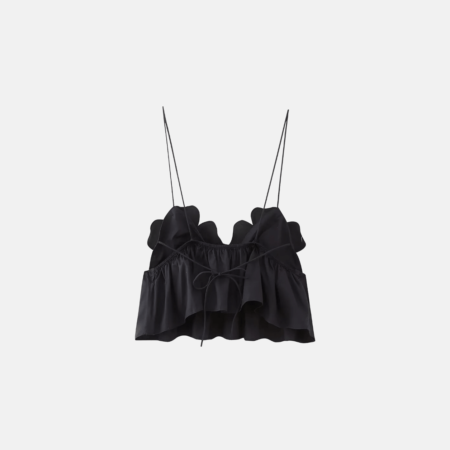 Cropped Lotus Black