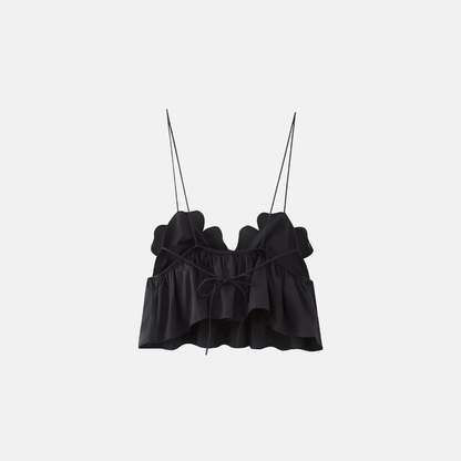 Cropped Lotus Black