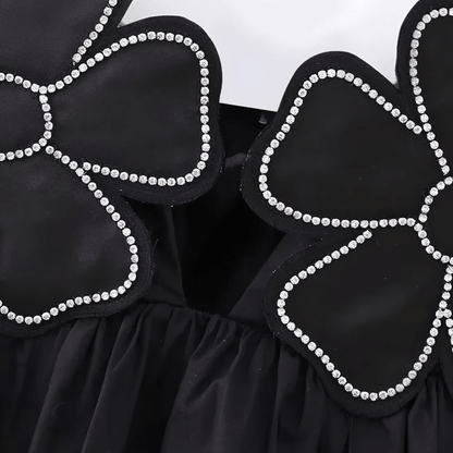 Cropped Lotus Black