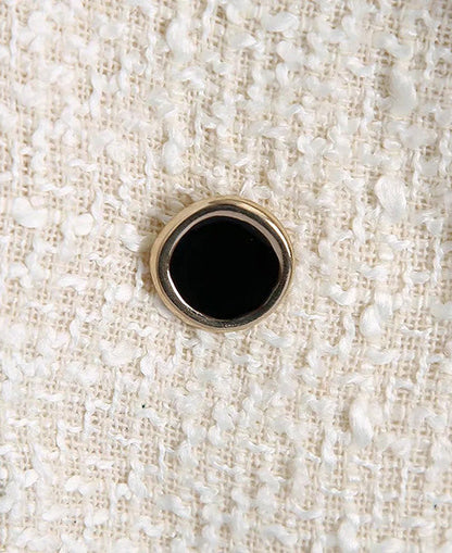 Blazer  tweed blanca y negra