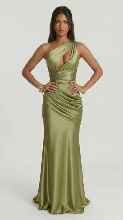 Carolina - Vestido largo verde