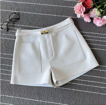 Pantalones cortos de cuero de colores